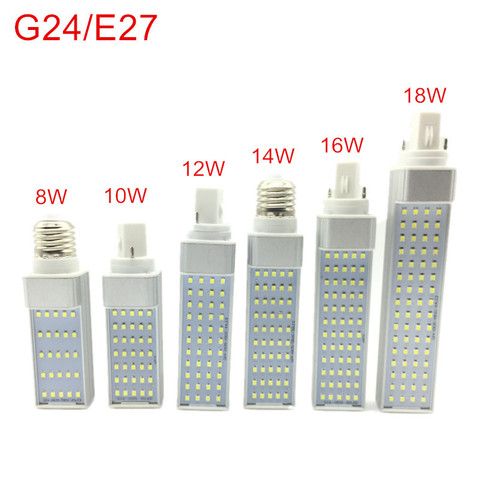 G24/E27 LED Bulbs 8W 10W 12W 14W 16W 18W E27 LED Corn Bulb Lamp Light Spotlight 180 Degree AC85-265V Horizontal Plug Light ► Photo 1/6