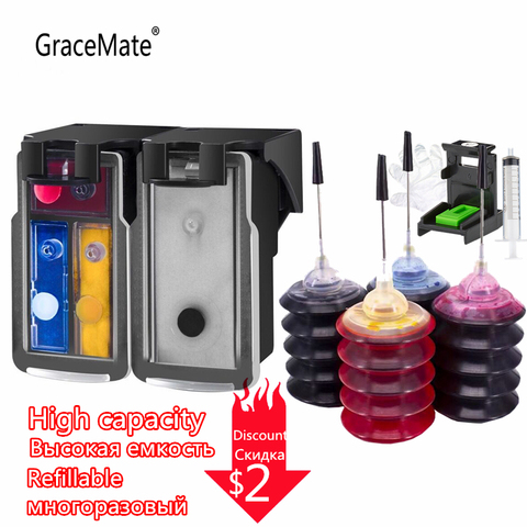 GraceMate PG 445 PG445XL Pg445 PG-445 CL-446 CL 446xl Refillable Ink Cartridge for Canon PIXMA MG 2440 2540 2940 MX494 IP2840 ► Photo 1/6