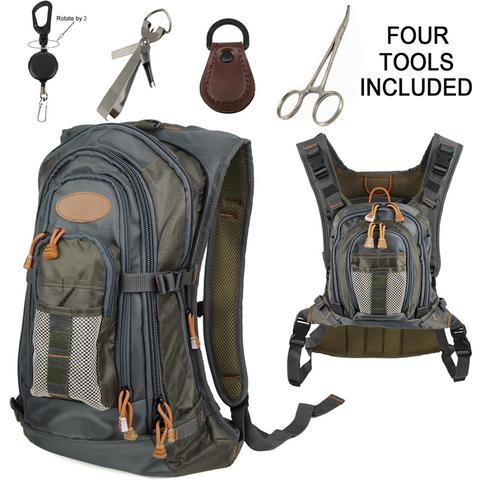 F Aventik Fly Fishing Compact Backpack Chest Pack One Size For All Outdoor Sports Fishing Bag With Vest Pack Tool Combo ► Photo 1/5
