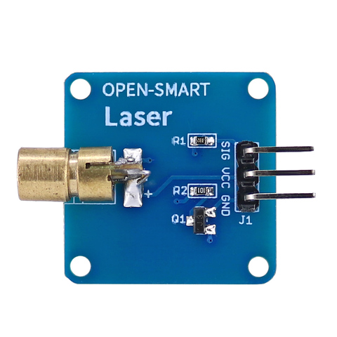 OPEN-SMART 5V 3.3V 650nm Laser Sensor Module 6mm Red Laser Dot Diode Copper Head with Triode Current Amplifier For Arduino UNO ► Photo 1/4