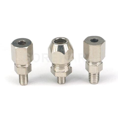 5pcs M5/M6 /M8 Male To 4mm/6mm Nickel Plated Brass Compression Union Fitting ► Photo 1/5