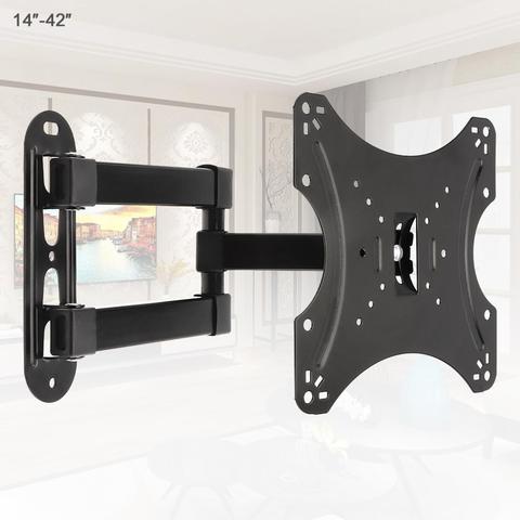 Universal 18KG Adjustable TV Wall Mount Bracket Flat Panel TV Frame Support 15 Degrees Tilt with Gradienter 14-42 Inch LCD LED ► Photo 1/6