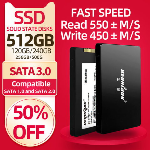 heoriady ssd 120GB 256GB 512GB 1TB hard drive for laptop macbook pc computer sata 3.0 ► Photo 1/6