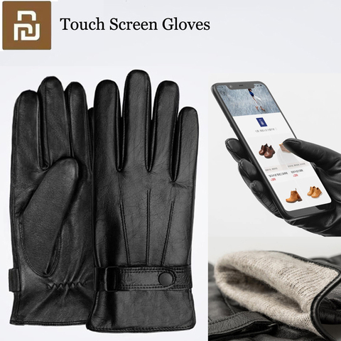 Xiaomi Mijia Qimian Lambskin Touch Screen Gloves Spanish Raw Winter Autumn Thicken Warm unisex for driving,moto,fishing ► Photo 1/6