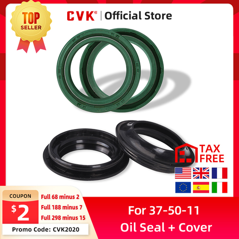 CVK 37*50*11 Front Fork Shock Absorber Damper Oil Seal and Cover for Honda CBR250 MC19 MC22 VTR250 CBR250RR VTR 37 50 11 ► Photo 1/6