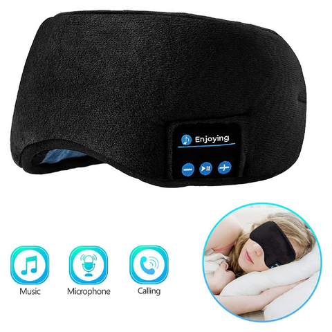 Calling 3D Sleep Eye Mask Cover Wireless Bluetooth V5.0 Sleep Headphones Portable Blindfold Travel Eyepatches ► Photo 1/6