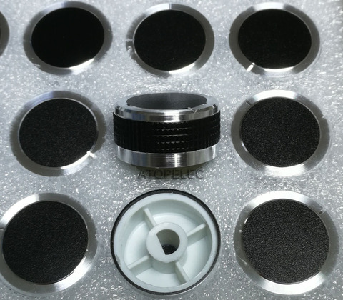 26mm*13mm Aluminum DAC CD Amplifier Potentiometer Volume Knob 6mm D-Type Shaft High Quality Black/Silver Color ► Photo 1/1