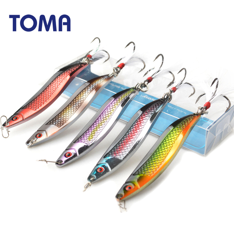 TOMA Metal Zinc Spoon Fishing Lures 18g 25g Vibration Crankbait Bass Artificial Hard Bait Feather Hook Fishing Tackle ► Photo 1/5
