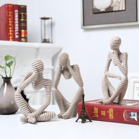 European Style Abstract Thinker Statue Sculpture Dented Figurine Home Decor you can add an element of in-spiration to each space ► Photo 1/6