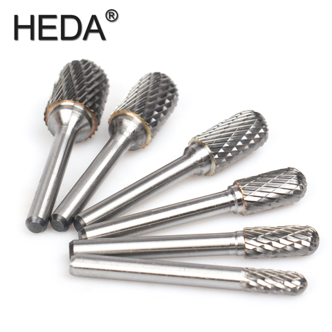 6-16mm Engraving Heads Hand Joinery Tool Set Tungsten Carbide Burr Bit Metal Rotary File Accessories Kit For Milling Wood ► Photo 1/6