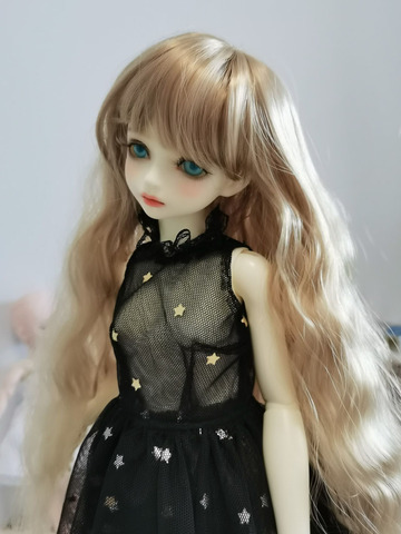 Long curly hair 1/3 1/4 1/6 1/8 1/12 BJD SD doll high temperature fiber wrap doll wig ► Photo 1/6