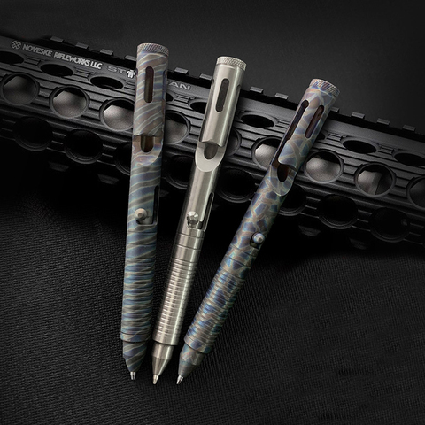 Titanium Alloy Tactical Pen Business Bolt Pen Metal Pen Simple Press Portable Outdoor EDC Pen ► Photo 1/6