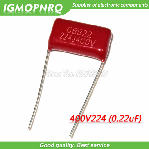 20PCS 400V224J 400V 0.22UF 220NF 400V 224J 224 CBB P10 400V224J-P10 Polypropylene film capacitor ► Photo 1/1