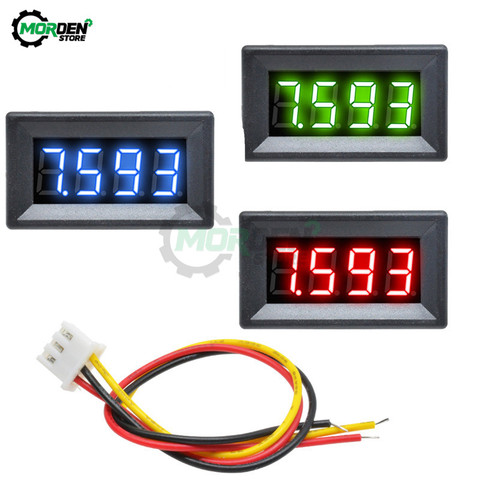 0.36Inch DC 0-100V Mini Voltage Meter Voltmeter Gauge 3 Wire 4 Digits LED Display Digital Voltmeter Meter Detector Monitor Panel ► Photo 1/6