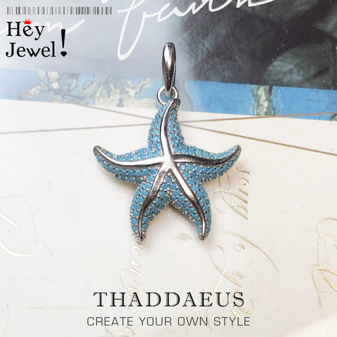 Pendant Blue Oceanstar,2022 Fine Jewelry Secrets of The Deep Sea Europe Bijoux Accessories 925 Sterling Silver Gift For Woman ► Photo 1/6