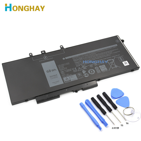 Honghay  7.6V 68WH GJKNX New Original GJKNX Laptop Battery for Dell Latitude 15 3520 E5480 5480 5580 3520 GJKNX GD1JP ► Photo 1/6