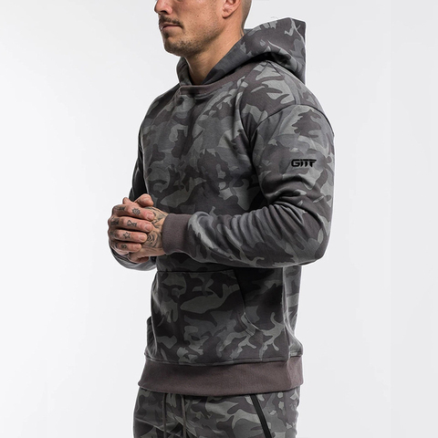 New Leisure  Fitness Hoodies Men Autumn Fashion Brand Fashion camouflage Sportswear Sweatshirt Men's Track Outdoor Sweatshirts ► Photo 1/6