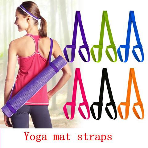 Yoga Mat Strap Belt Yoga Adjustable Shoulder Strap Sports Sling Shoulder Carry Belt Exercise Stretch Fitness Elastic Yoga Belt ► Photo 1/6