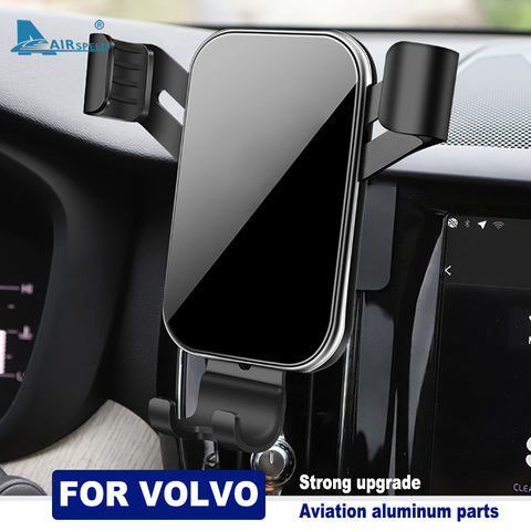 AIRSPEED Car Mobile Phone Holder Air Vent Mount Bracket for Volvo XC90 S90 XC60 S60 S90 XC40 Accessories Auto Gravity GPS Stand ► Photo 1/6