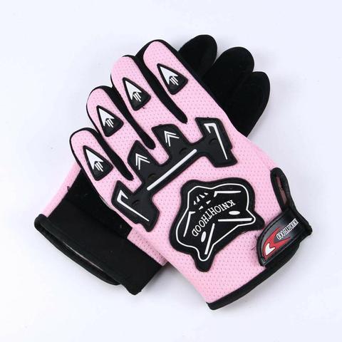 Kids Motorcycle Gloves Gear Motocross Glove Girls Mittens Mitts Safety Pink ► Photo 1/3