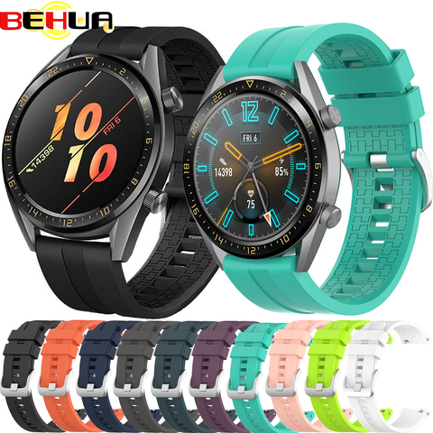 Silicone Wrist Strap 22mm Band for Huawei Watch GT 46mm /Amazfit GTR 47mm smart watch Straps for Galaxy 46mm Gear S3 Bracelet ► Photo 1/6