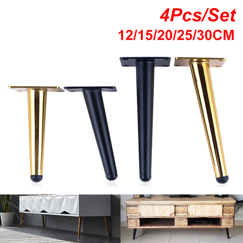 4Pcs/Set Furniture Table Legs Metal Tapered Sofa Cupboard Cabinet Furniture Leg Feet 12/15/20/25/30CM Stool Chair Leg Feet ► Photo 1/6