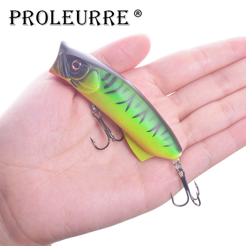 New Arrival Popper Top water Fishing Lures 80mm 11.5g Japan hard bait Crankbait Wobblers Tackle 3D Eyes Artificial Bass Lure ► Photo 1/6