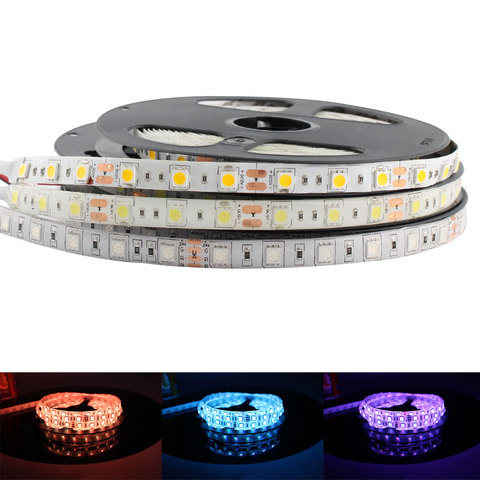 5V 12V 24V RGB LED Strip Light,Waterproof 5050 5M Flexible RGB Led Strip Light,5 12 24 V Tape Led Strip lamp Tv Backlight Ribbon ► Photo 1/6