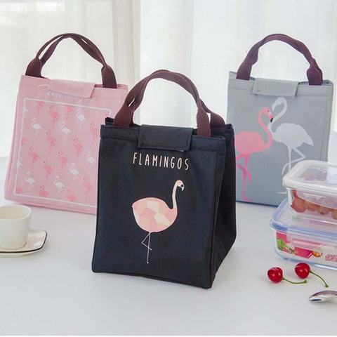 Flamingo Tote Thermal Bag Black Waterproof Oxford Beach Lunch Bag Food Picnic Bolsa Termica Women kid Men Cooler Bag New ► Photo 1/6