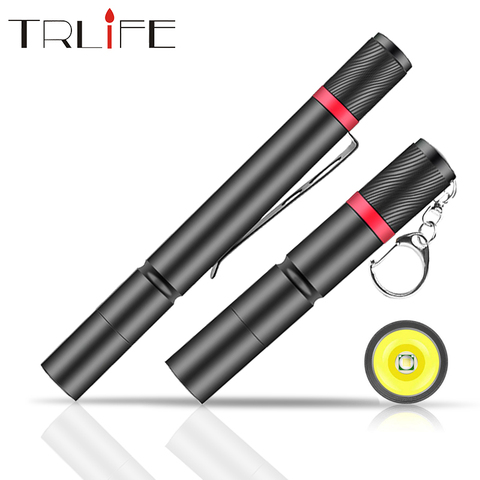 Portable Pen Light Mini LED Medical Flashlight Aluminum LED Torch XPE lamp beads 1 Mode By AAA With Clip or Hang buckle ► Photo 1/6