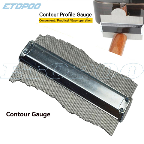 150mm 6inch Metal Professional Contour Gauge 125mm 5inch Profile Tiling Laminate Tiles Carpet Radian gauge Duplicator ► Photo 1/6