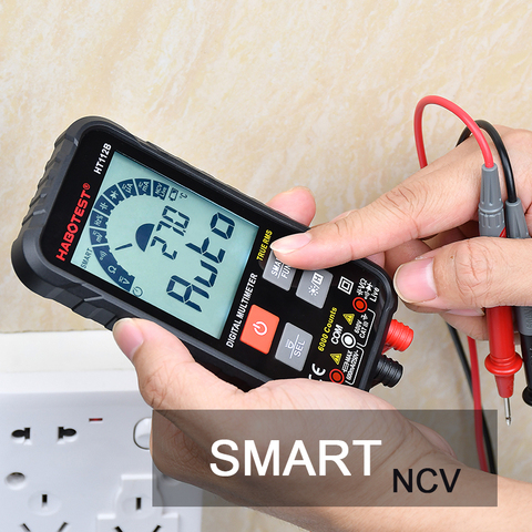 Professional Digital Multimeter Tester Mini Battery Tester Ultra-Portable DC AC Voltage Detector  Meter Capacitance NCV Ohm Hz ► Photo 1/1