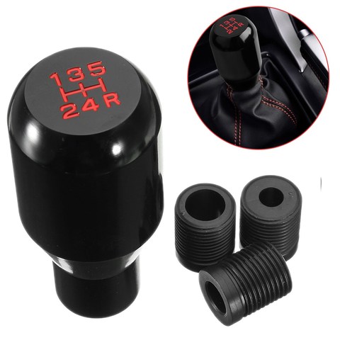 Universal 5 Speed Aluminum Manual Gear Stick Lever Shift Shifter Knob JDM Black ► Photo 1/6