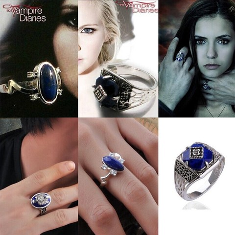 Men's Ring Movie Vampire Diary Damon Salvatore Letter D/S Sun Crest Rings Jewelry Klaus Rebekah Elijah Finn Kol Mikael's Gifts ► Photo 1/6