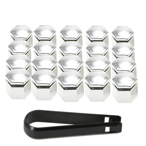 For Vauxhall Opel Car Accessories Car Nut Caps 20Pcs 19MM Silver Chrome Car Wheel Nut Caps Bolt Cover ► Photo 1/6