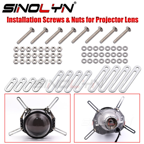 Sinolyn Headlight Retrofit Tools Adapter Frame For Koito Q5 Hella 3R Projectors Screws Nuts Kit Automotive Goods Car Accessories ► Photo 1/5