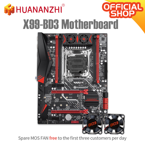 HUANANZHI X99 BD3 V1.1 X99 Motherboard Intel X99 LGA 2011-3 All Series DDR3 RECC128GB M.2 PCI-E NVME NGFF ATX Server Mainboard ► Photo 1/5