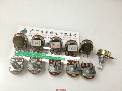 5pcs/lot 148 single-potential potentiometer C10K C20K C25K handle length 15MM flowers ► Photo 1/1