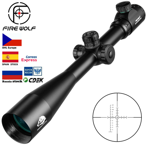 10-40X50 E Tactical Optical Sniper Riflescope Long Eye Relief Rifle Scope Shotgun Sight Pistola Aria Compressa Hunting ► Photo 1/6