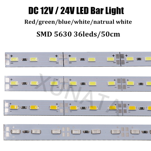 5/10/20pcs DC12V 0.25M/0.5m White / Warm White / Red / Green / Blue Aluminum LED Bar Light 5730 5630 Hard Strip Light ► Photo 1/6