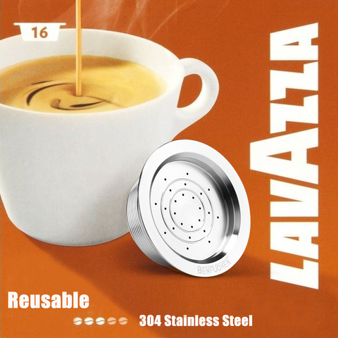 Icafilas Reusable Coffee Capsule for Lavazza Mio Stainless Steel Coffee  Filters for Lavazza A Modo Mio Machine Pod