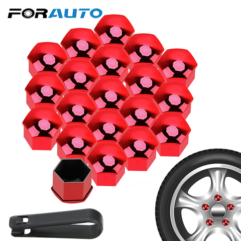 FORAUTO 20PCS Car Wheel Nut Caps Bolt Rim 21mm Auto Hub Screw Cover Protection Caps Dust Proof Exterior Decoration Anti-Rust ► Photo 1/6