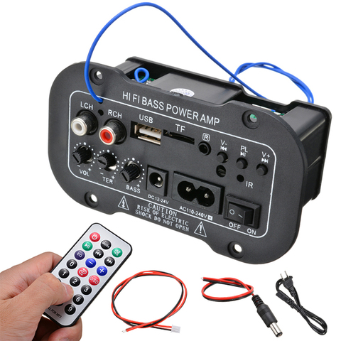 Mayitr 5 Inch 220V Car bluetooth Amplifier HiFi Bass Power AMP Stereo Digital Amplifier + Remote Supports U DISK Card Reader TF ► Photo 1/6