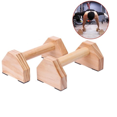 Wooden Push-up Stands Bars Home Gym Push Pull Training Calisthenics Body Building Anti-slip Parallettes Handstand Fitness Tool ► Photo 1/6