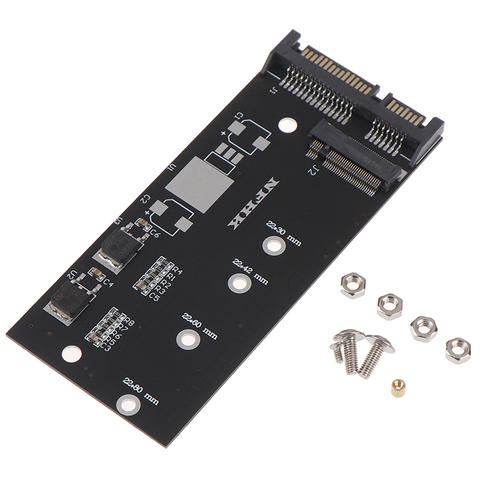 Hot sale B+M key M.2 ngff ssd to m.2 sata 3 raiser m.2 to sata adapter expansion card ► Photo 1/6