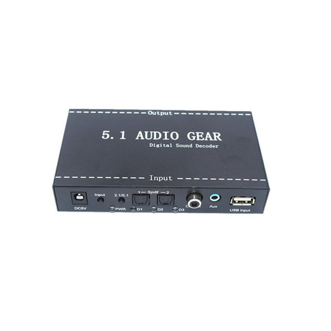 5.1 Audio Gear Digital Sound Decoder Audio Converter Surround Rush 3.5mm Audio Output Support 192khz DAC ADC For TV DVD PS3 ► Photo 1/6