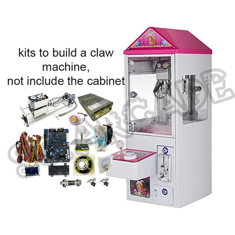 25.7CM Mini Claw Crane Machine DIY Kit For arcade Crane Game PCB Slot Game Board coin acceptor, buttons, harness ,claw etc ► Photo 1/6