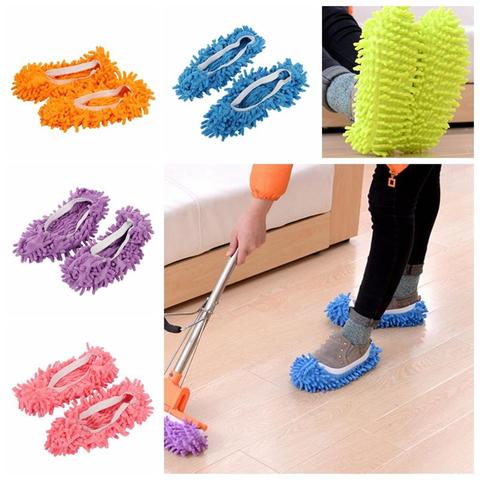 Mop Slippers House Cleaning Dust Removal Lazy Floor Wall Dust Removal Cleaning Feet Shoe Covers Washable Reusable Microfiber ► Photo 1/6