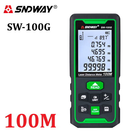 SNDWAY Laser Distance Meter Green Digital Rangefinder 100m 70m 50m Range Finder Tape Measure Electronic Level Ruler Roulette ► Photo 1/6