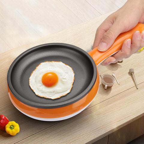 Multifunction Mini Electric Egg Omelette Cooker Eggs Boiler Food Steamer  Pancake Fried Steak Non-stick Frying Pan 110V 